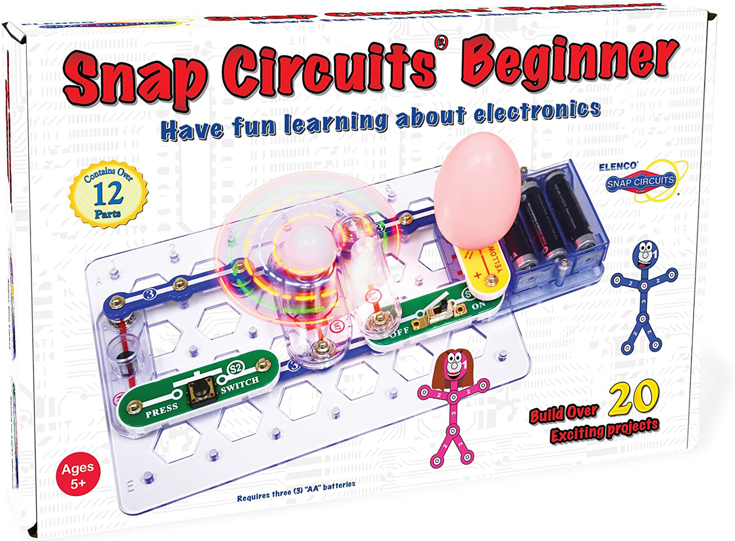 Skørter | Snap Circuits Beginner, Electronics Exploration Set, STEM Set For Age Group 5-9 (SCB-20)