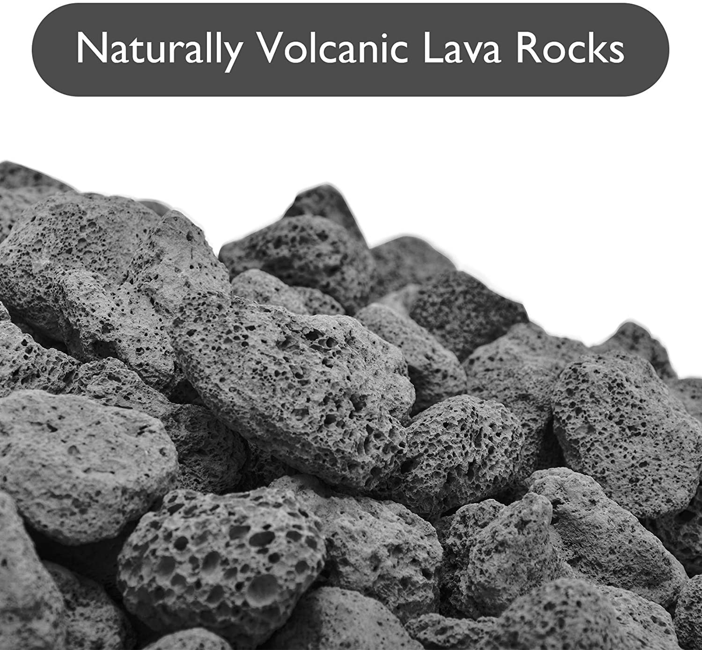 Skørter | Skyflame10LB Natural Lava Stones for fireplaces, fire pits, fireplaces, landscape decoration, indoor and outdoor use, 3/4~1 inch, black