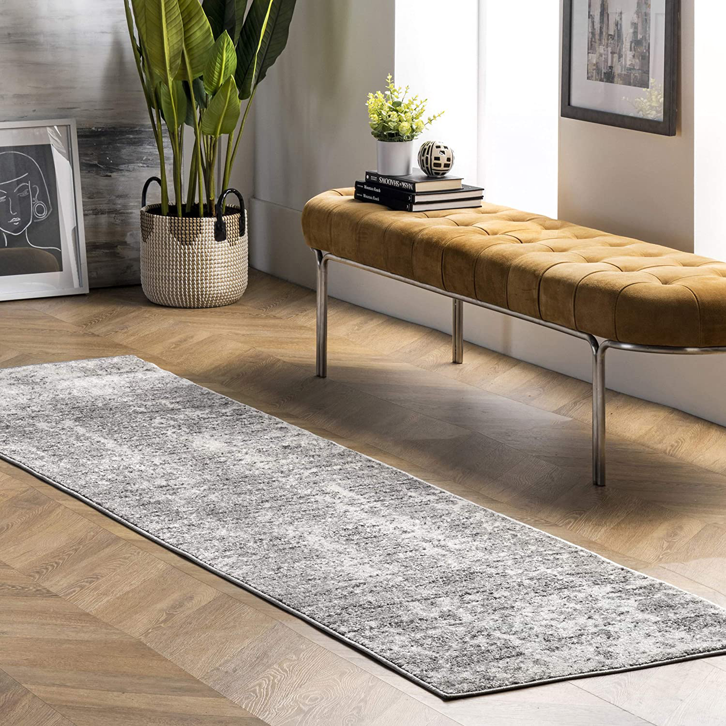 Skørter | nuLOOM Misty Shades Deedra Runner Rug, 2' 5" x 9' 5", Gray