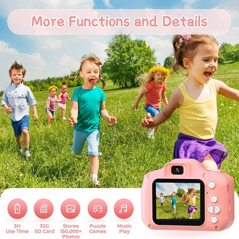 Skørter | Kids 1080P HD 20MP Digital Camera with 32GB SD card