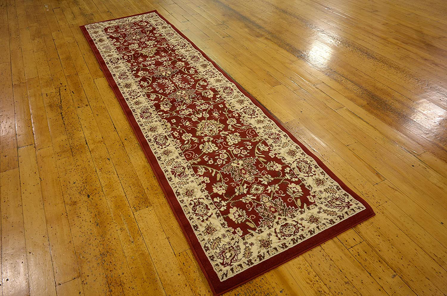 Skørter | Unique Loom Kashan Traditional Floral Area Rug, 2 Feet 7 Inches x 10 Feet, Burgundy/Ivory