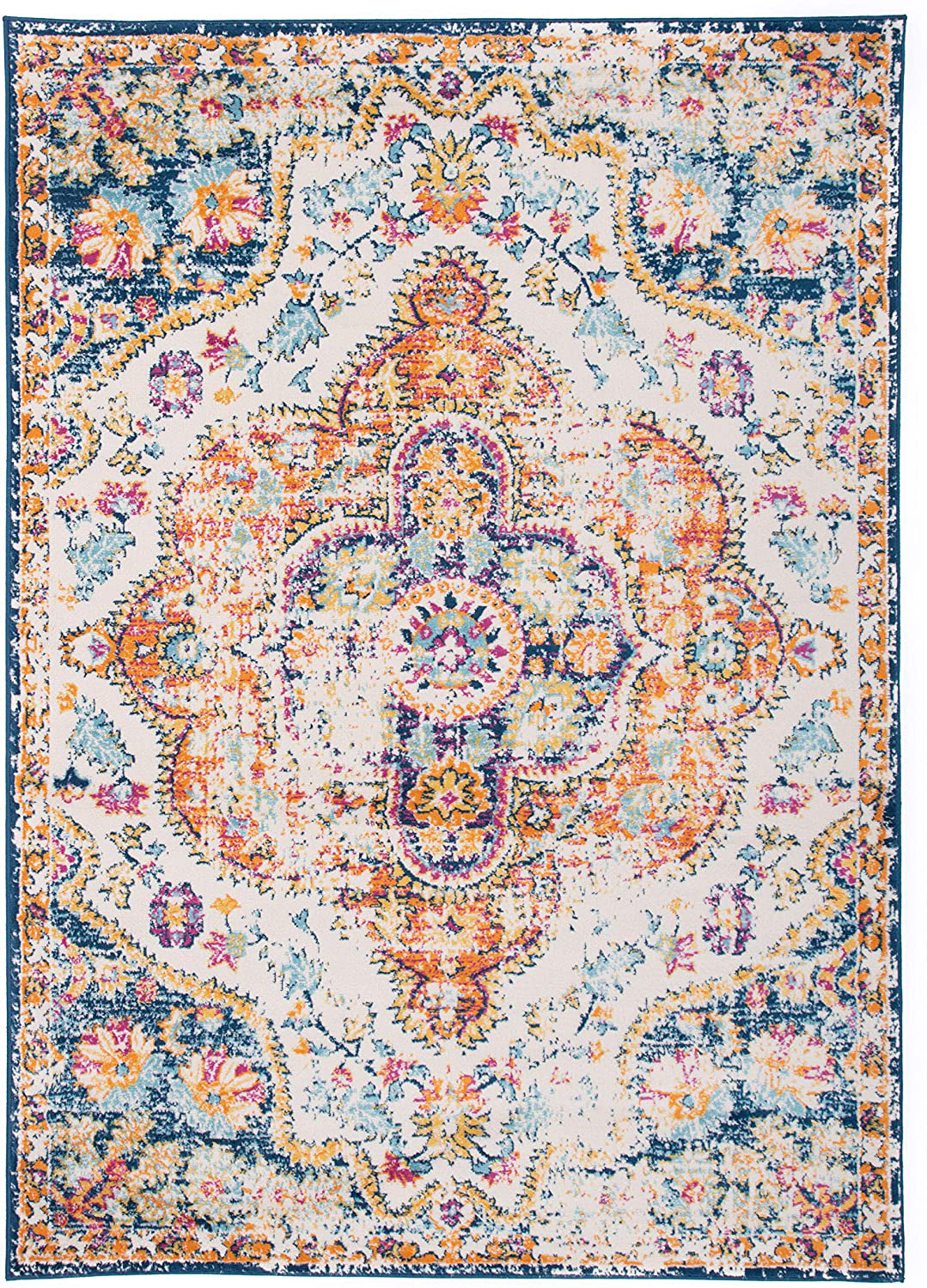 Skørter | Rugshop Vintage Distressed Bohemian Runner Carpet 2' x 7' Ivory