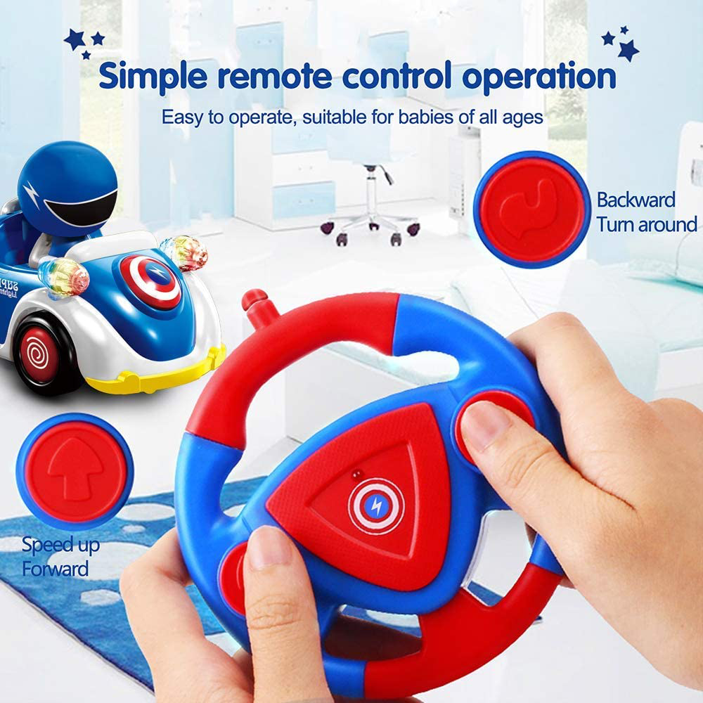 Skørter | RC Toys Remote Control Car for 1 2 3 4 5 6 Years Old Baby Toddler Kids STEM RC Cartoon Racing Car Toys for Kids with Music and Lights RC Car Christmas Birthday Gifts Boys Girls
