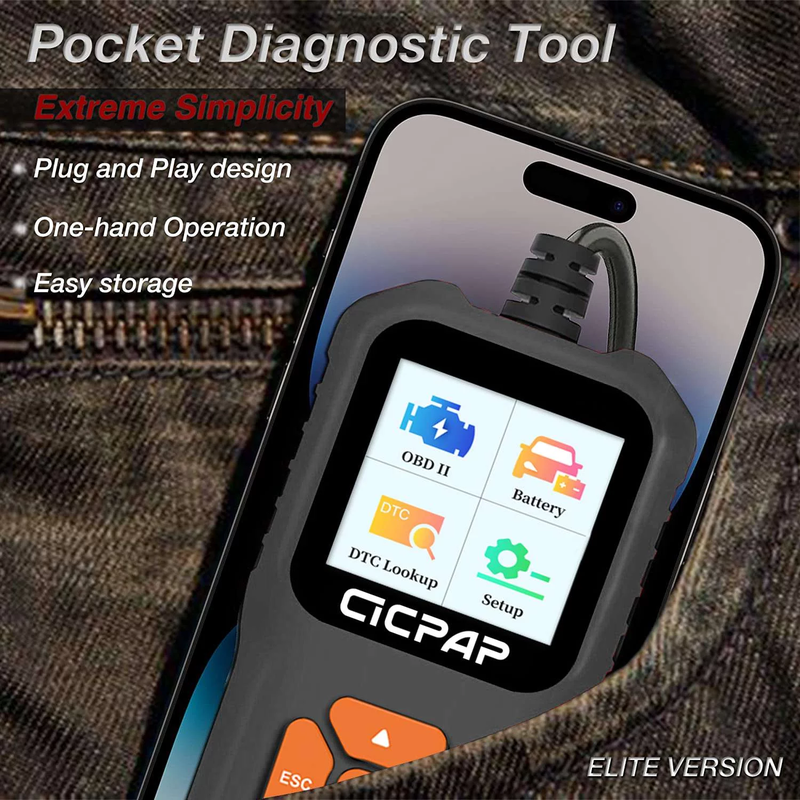Skørter | OBD2 Scanner Error Code Reader, Engine Fault Car Diagnostic Tool for Rapid Error Code Detection