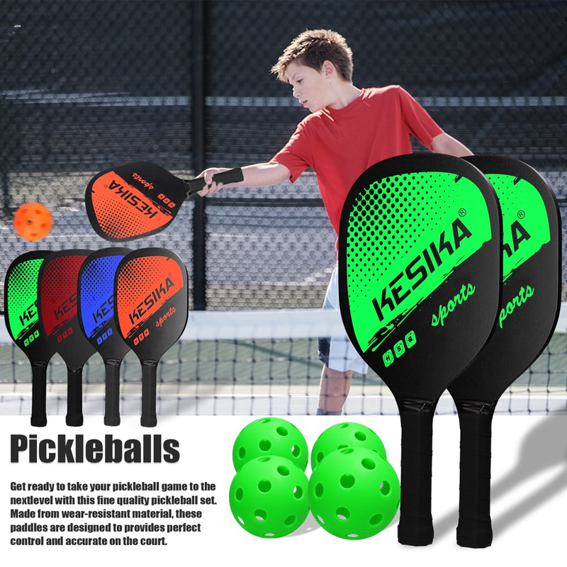Skorter | 6 Piece Pickleball Paddle Set with 4 Pickleball Balls and Carrying Case