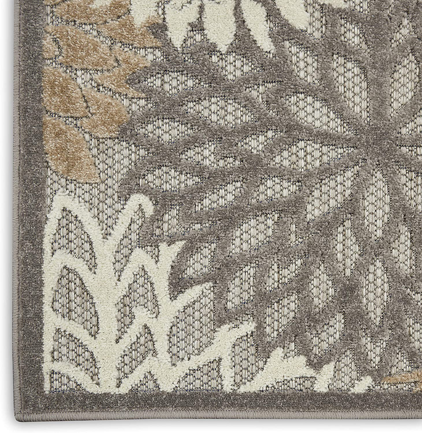 Skørter | Nourison Aloha Indoor/Outdoor Floral Natural 2'3" x 12' Area Rug, (12' Runner)