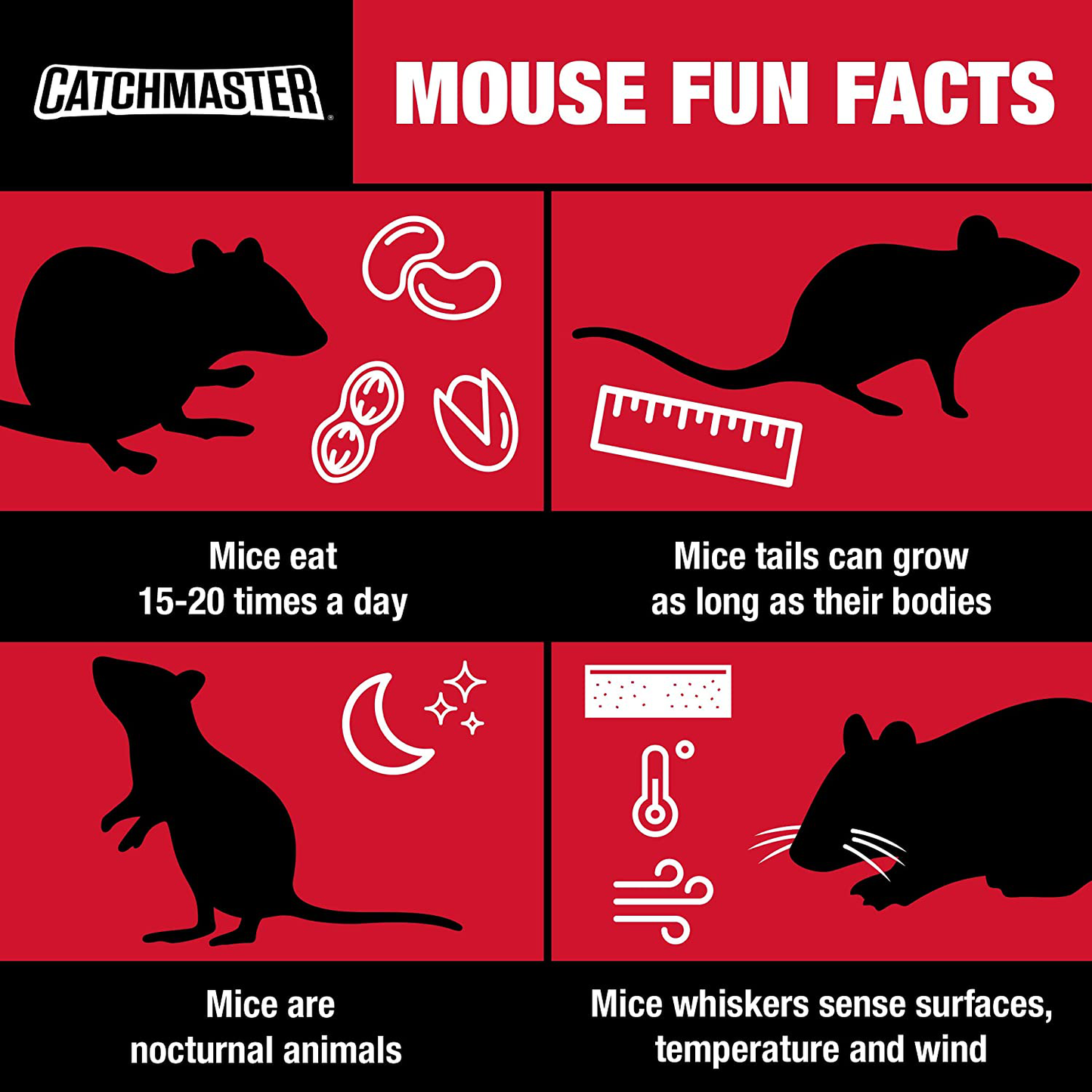 Skørter | Catchmaster Snapper Quick-Set Reusable Snap Mouse Traps - 6 Pack