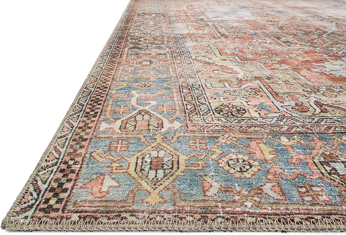 Skørter | Loloi II Loren Collection Vintage Printed Persian Area Rug 2'-3" x 3'-9" Sand