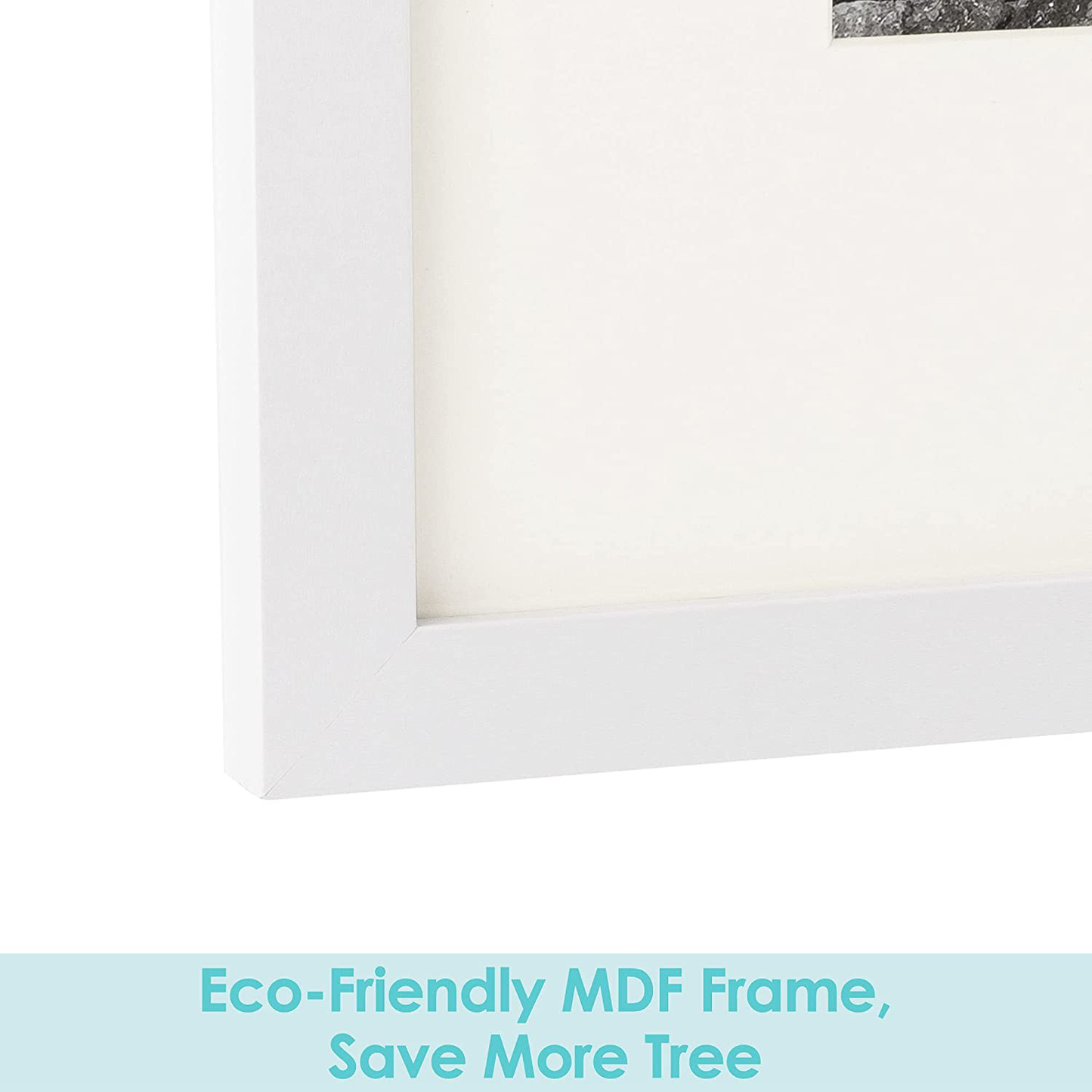 Skorter | Frametory, 11x14 Picture Frame - Made to Display Pictures 8x10 with Mat or 11x14 Without Mat - Wide Profile - Pre-installed Wall Mounting Hardware (White, 1 Pack)