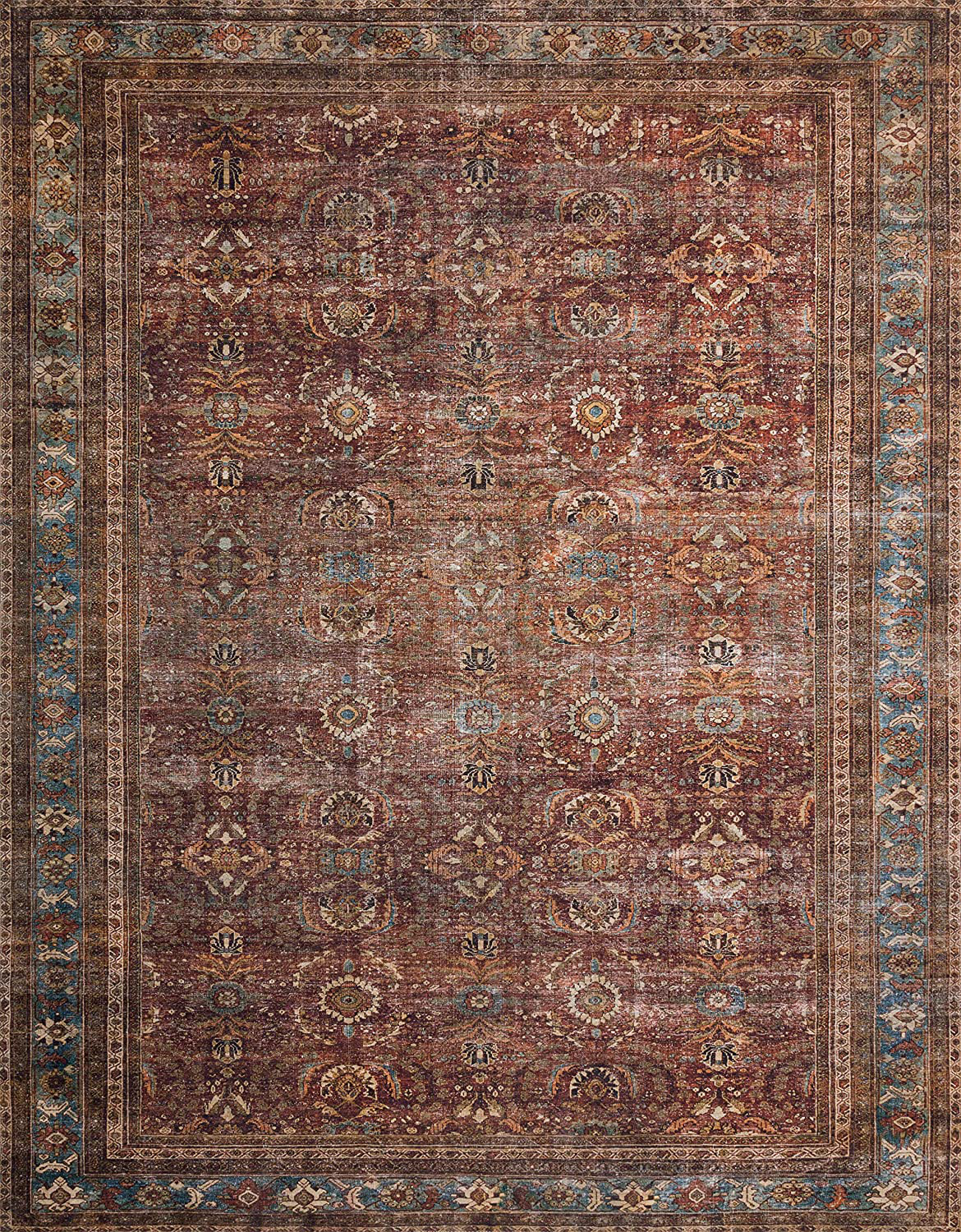 Skørter | Loloi II Layla LAY-02 Spice Traditional Runner Rug 2'-6" x 7'-6"