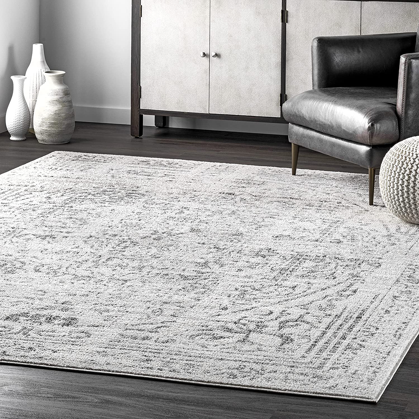 Skørter | nuLOOM Arlena Vintage Rug, 5' Round, Black