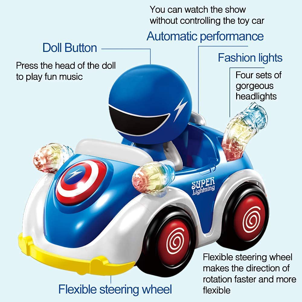 Skørter | RC Toys Remote Control Car for 1 2 3 4 5 6 Years Old Baby Toddler Kids STEM RC Cartoon Racing Car Toys for Kids with Music and Lights RC Car Christmas Birthday Gifts Boys Girls