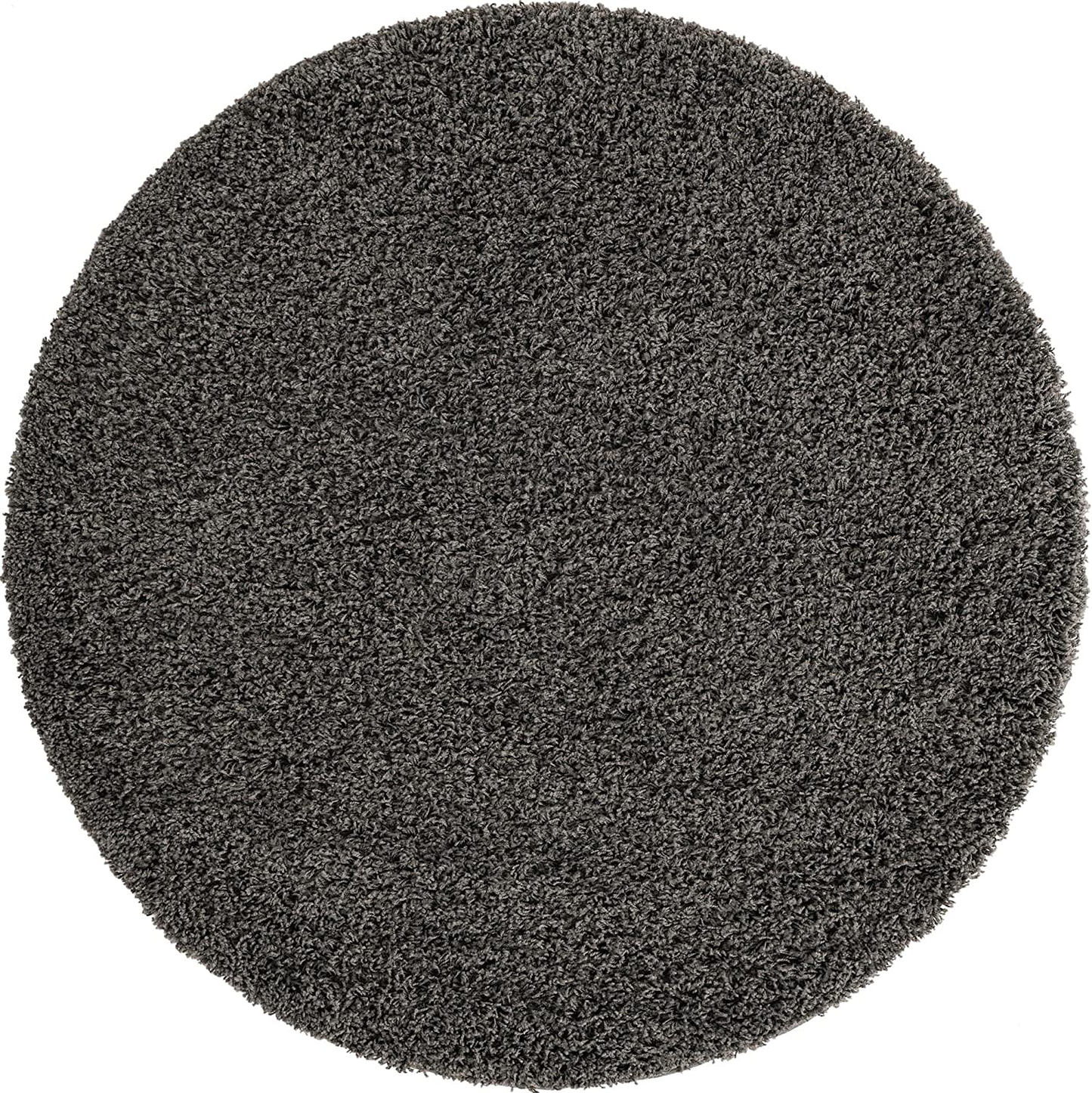 Skørter | Unique Loom Solo Solid Shag Collection Area Modern Plush Rug Luxurious & Soft, 5', Graphite Gray