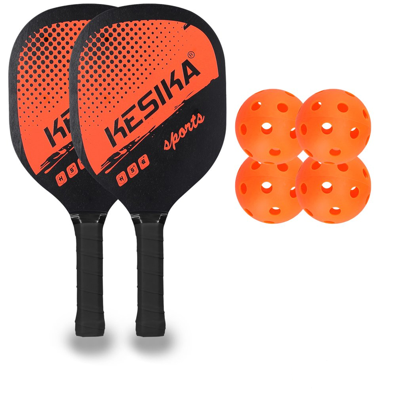Skorter | 6 Piece Pickleball Paddle Set with 4 Pickleball Balls and Carrying Case