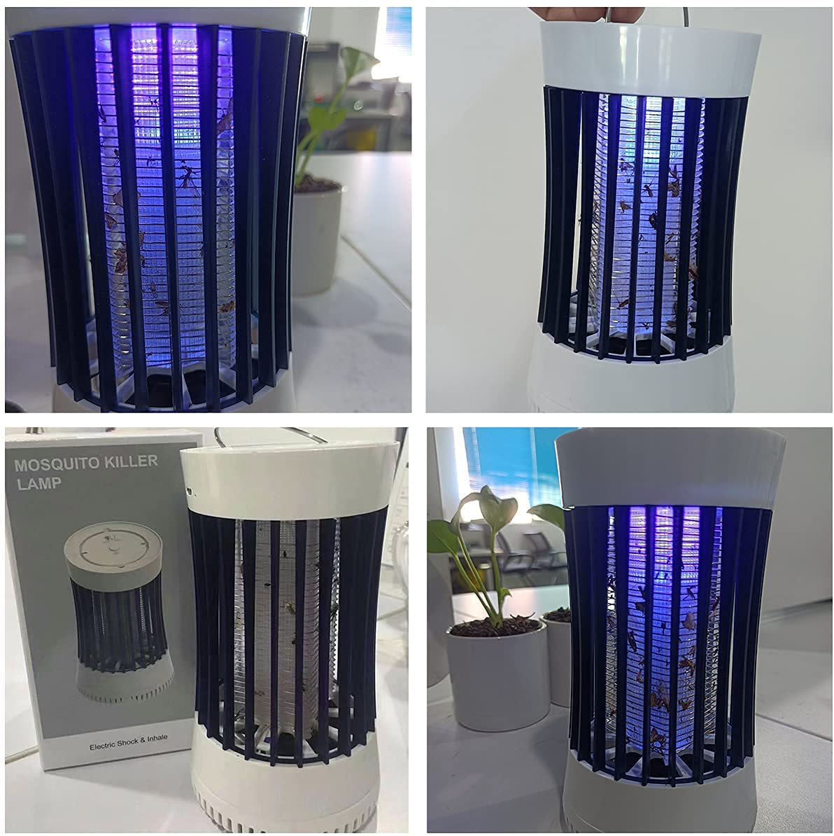 Skørter | AICase Bug Zapper, USB rechargeable indoor and outdoor mosquito killing lamp with 2000mah battery, suction fan, electric portable mosquito fly trap for home, camping, midges, backyard, patio