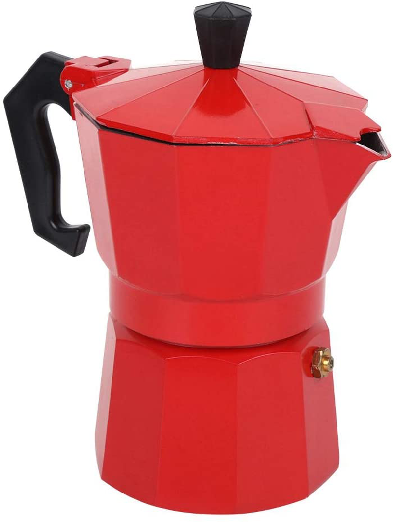 Skørter | 6 Cup Coffee Maker, Italian Style Coffee Maker, Moka Coffee Maker, Coffee Maker Tools, Quick Cleaning Pot for Home Office (Black)