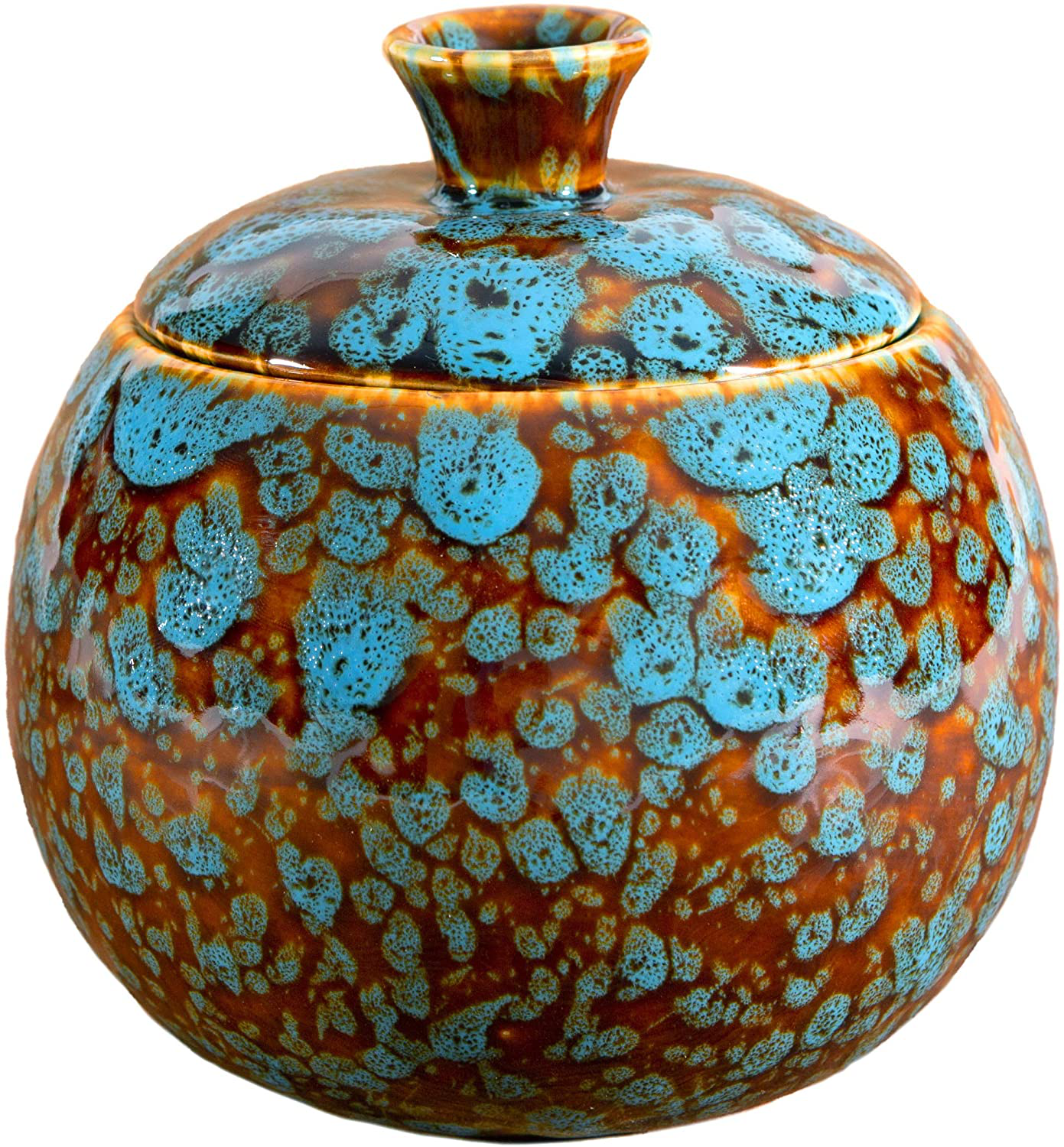 Skørter | Raised lifestyle fruit fly jar trap for kitchen - Decorative, effective, child- and pet-friendly (Marbled turquoise)