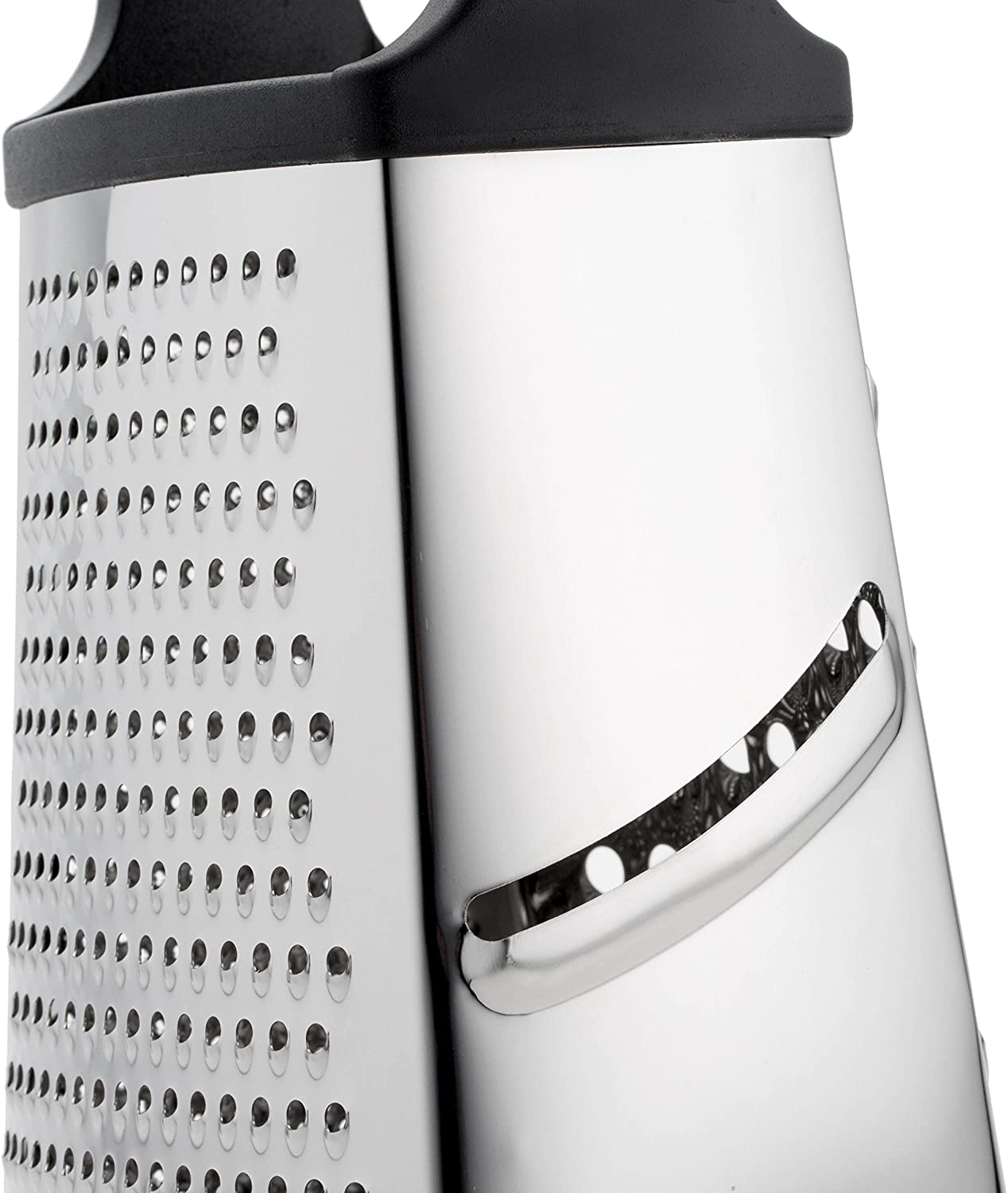 Skørter | Our Chef Professional Box Grater, Stainless Steel with 4 Sides, Best for Parmesan Cheese, Vegetables, Ginger, XL Size, Gray