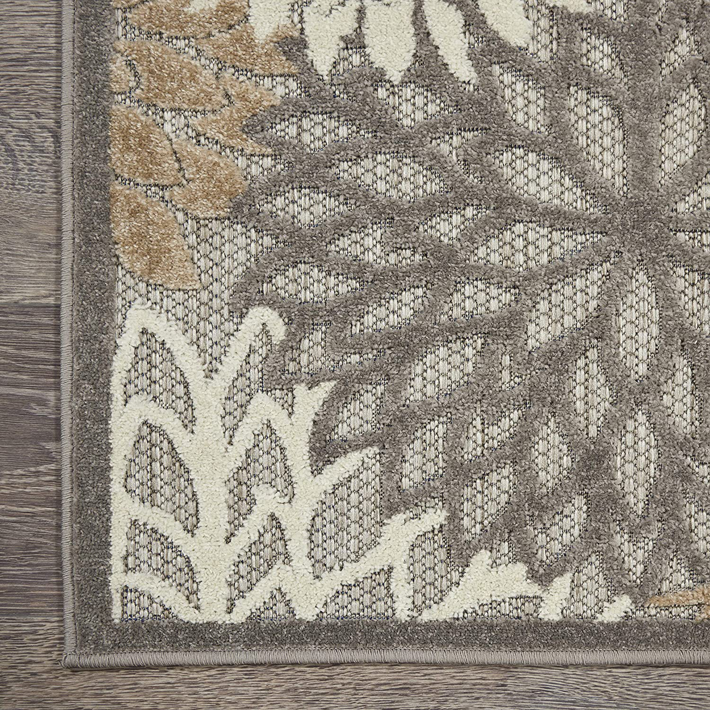 Skørter | Nourison Aloha Indoor/Outdoor Floral Natural 2'3" x 12' Area Rug, (12' Runner)