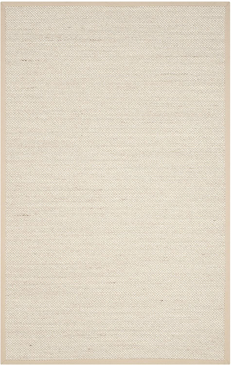 Skørter | Safavieh Natural Fiber Collection NF143B Border Sisal Area Rug, 3' x 5', Marble / Linen