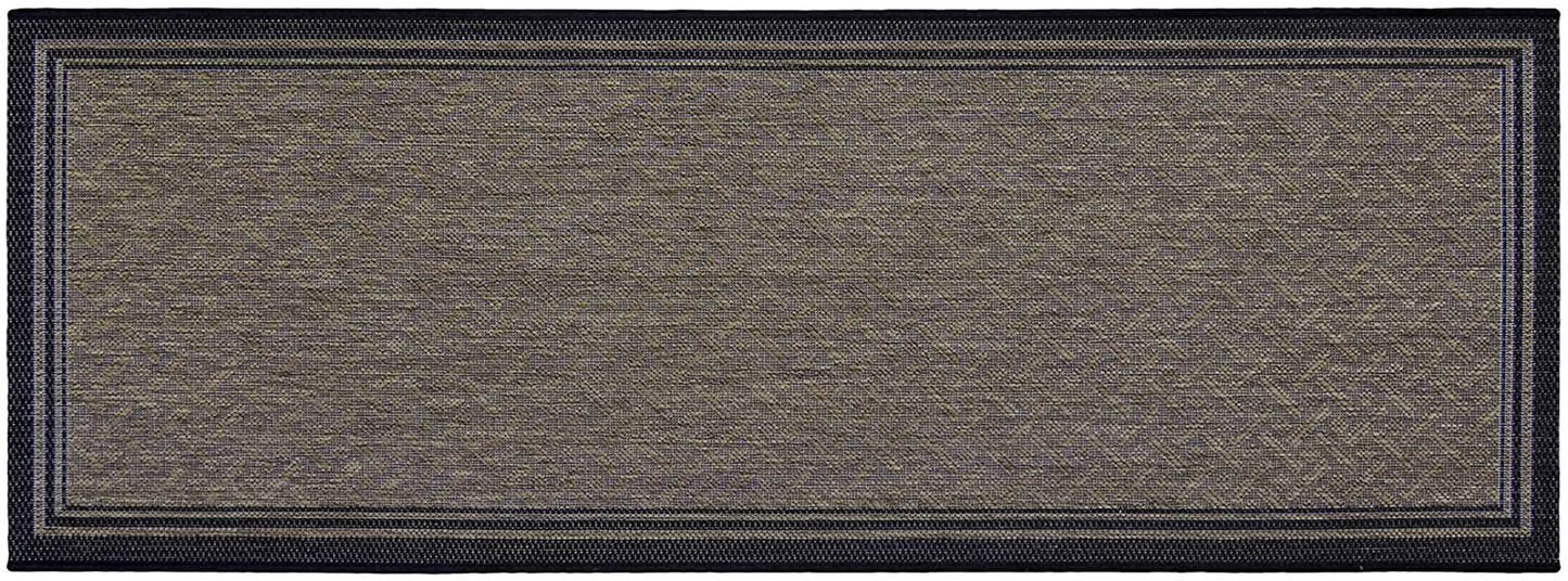 Skørter | Gertmenian Tropical Collection Outdoor Rug Patio Area Rug, 2x6 Runner, Nut Brown Black Edge