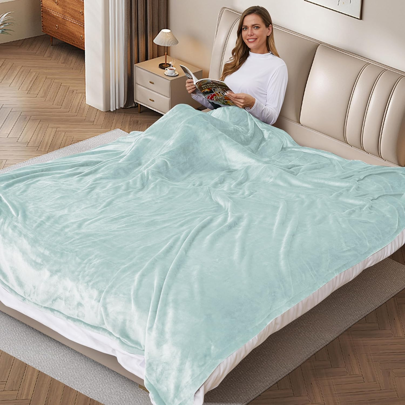 Skørter | Heated electric throw blanket, cozy flannel warming blanket with 4 heat levels