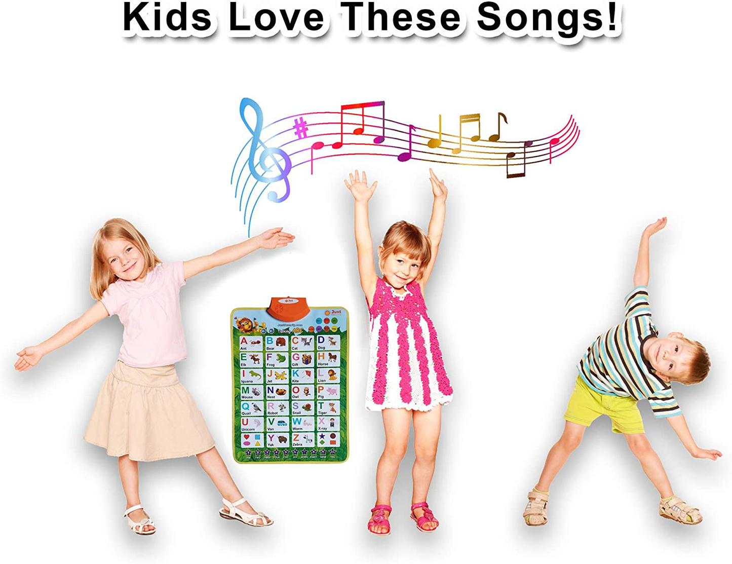 Skørter | Just Smarty Interactive ABC and 123 Learning Poster, Pink