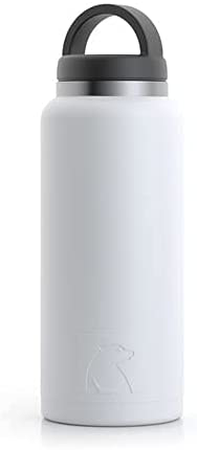 Skorter | RTIC Bottle, 36 oz, White, Double Vacuum Insulated Water Bottle, Stainless Steel for Hot & Cold Drinks, Sweat Proof Thermos, Great for Travel, Hiking & Camping