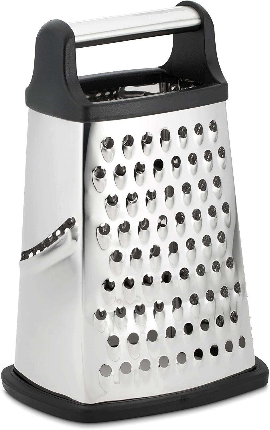 Skørter | Our Chef Professional Box Grater, Stainless Steel with 4 Sides, Best for Parmesan Cheese, Vegetables, Ginger, XL Size, Gray