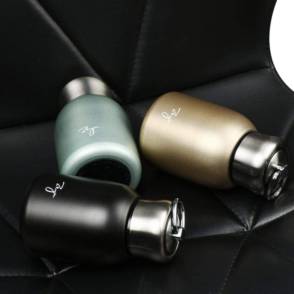 Skorter | Mini 9 oz Stainless Steel Water Bottle, 280ML Vacuum Insulated Water Bottle Leak Proof Sport Tumbler Cup Hot and Cold Water Bottle (Silver)