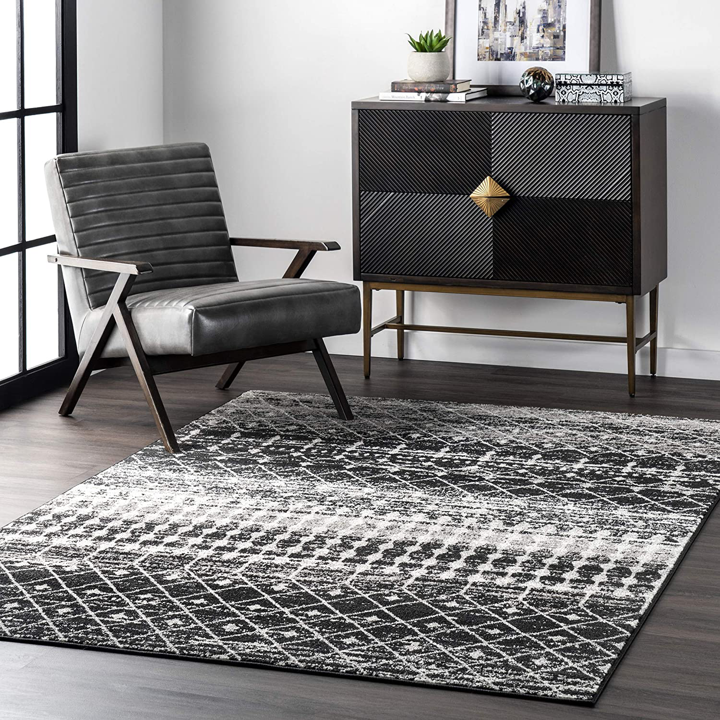 Skørter | nuLOOM Moroccan Blythe Rug, 3' x 5', Black