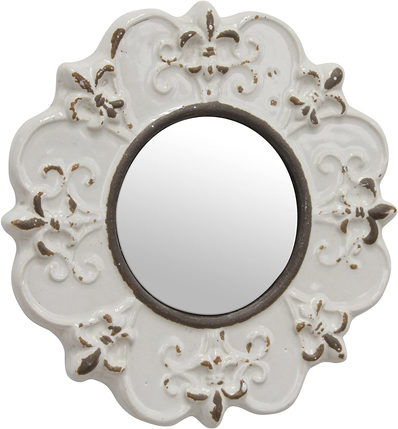 Skørter | Stonebriar White Hanging Wall Mirror, 8"