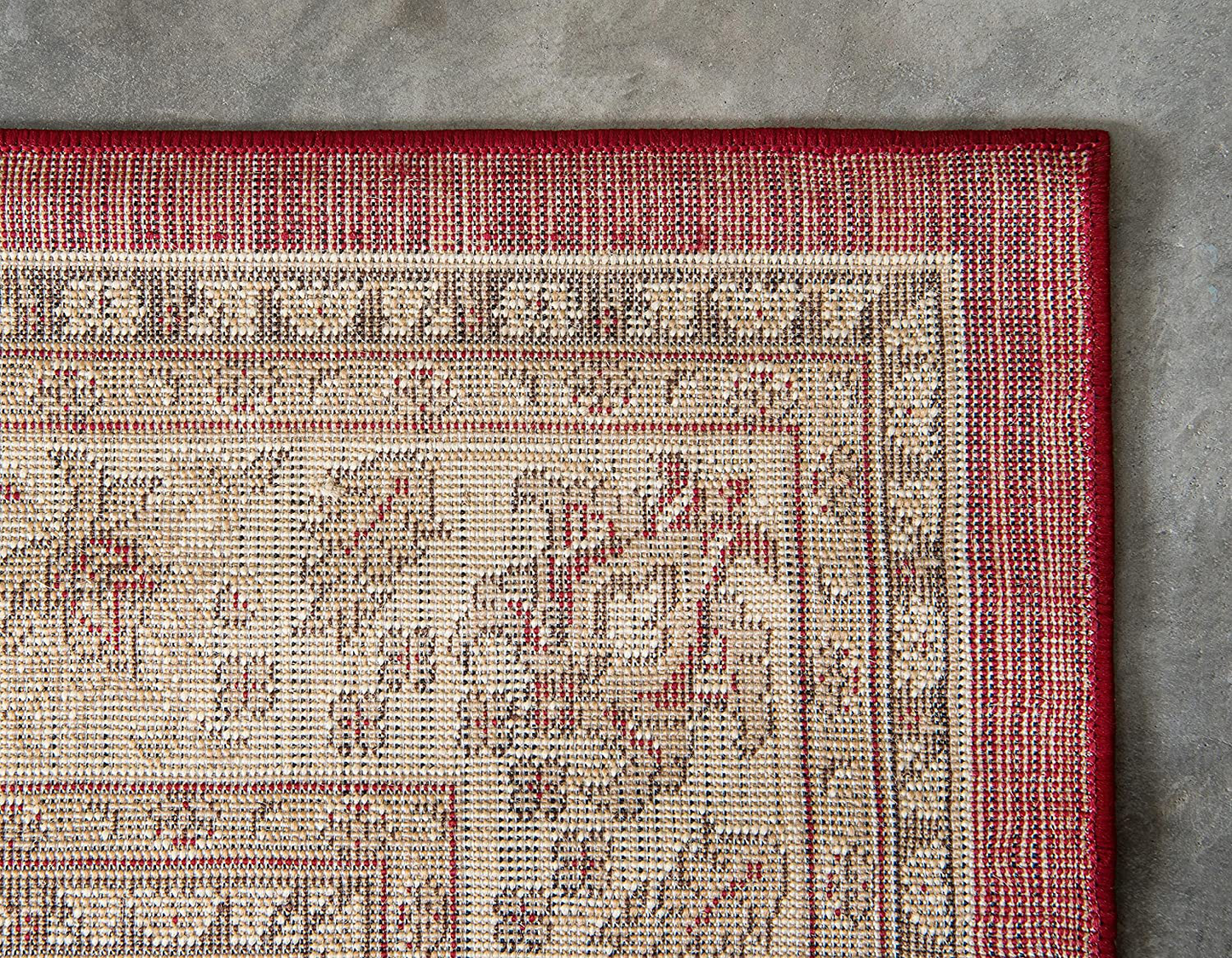 Skørter | Unique Loom Kashan Traditional Floral Rug, 4 Feet, Gray/Ivory