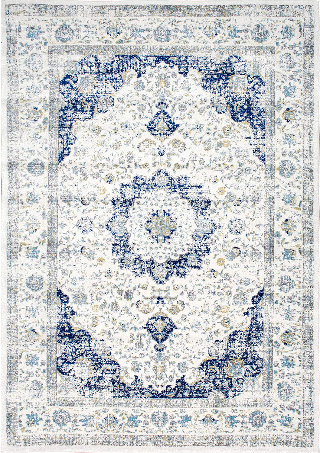 Skørter | nuLOOM Paisley Verona Vintage Persian Rug, 3' x 5' Oval, Blue