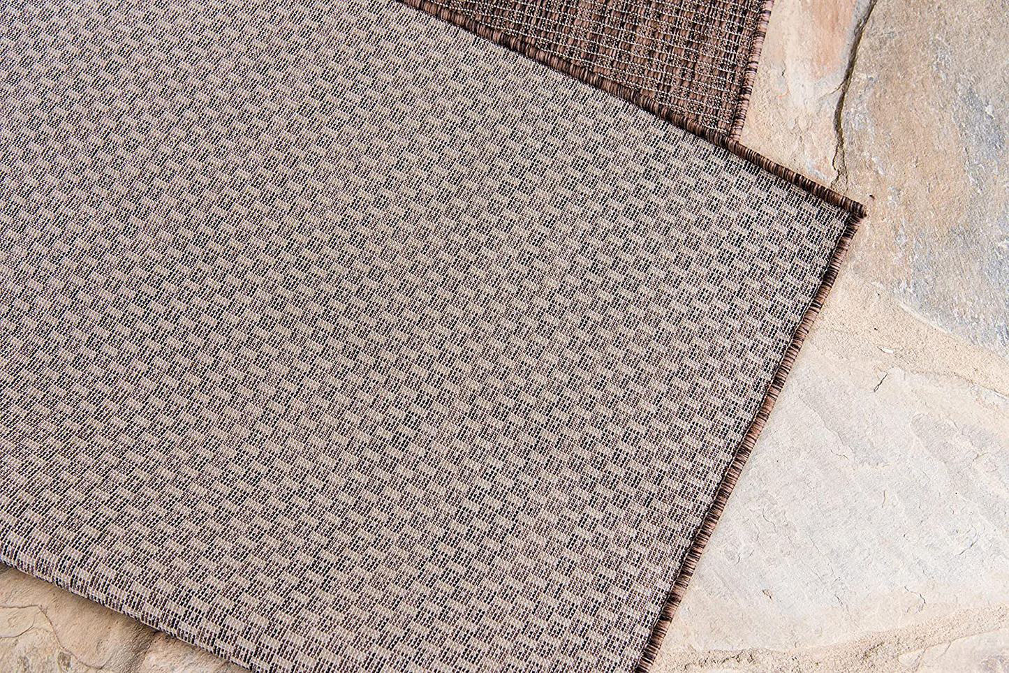Skørter | Unique Loom Solid Collection Casual Transitional Indoor and Outdoor Flatweave Runner Rug, 2' x 6', Dark Blue/Light Blue