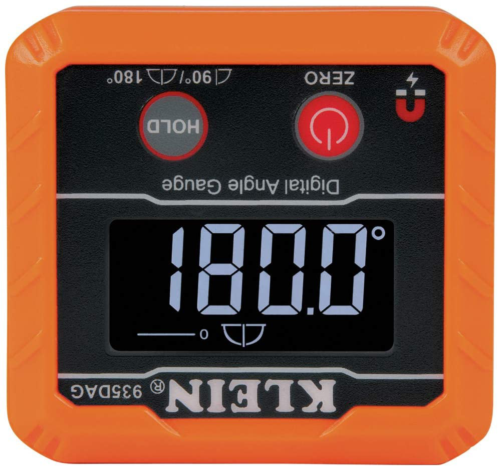 Skørter | Klein Tools 935DAG Digital Electronic Level and Angle Meter, Measures 0 - 90 and 0 - 180 Degree Ranges, Measures and Sets Angles