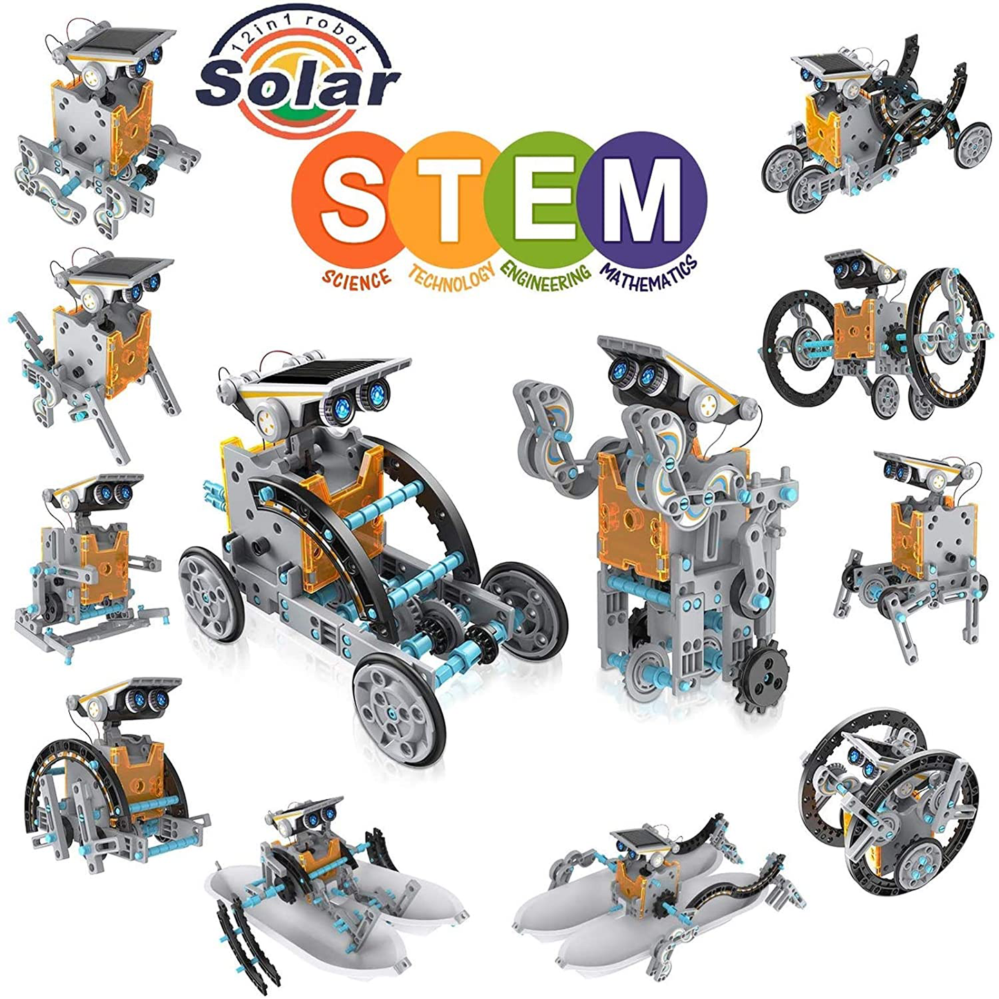 Skørter | CIRO 12-in-1 Solar Robot Toys, STEM educational activities for kids 8-12, 190 pieces building set