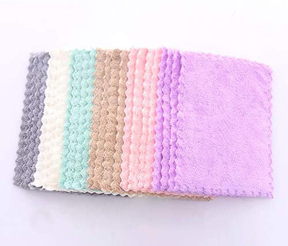 Skørter | Sunny zzzZZ 24 Pack Kitchen Dish Towels (Gray, 10 x 10 Inches) - Does Not Shed - No Odor Reusable Dish Towels, Premium Dish Cloths, Super Absorbent Coral Fleece Cleaning Cloths