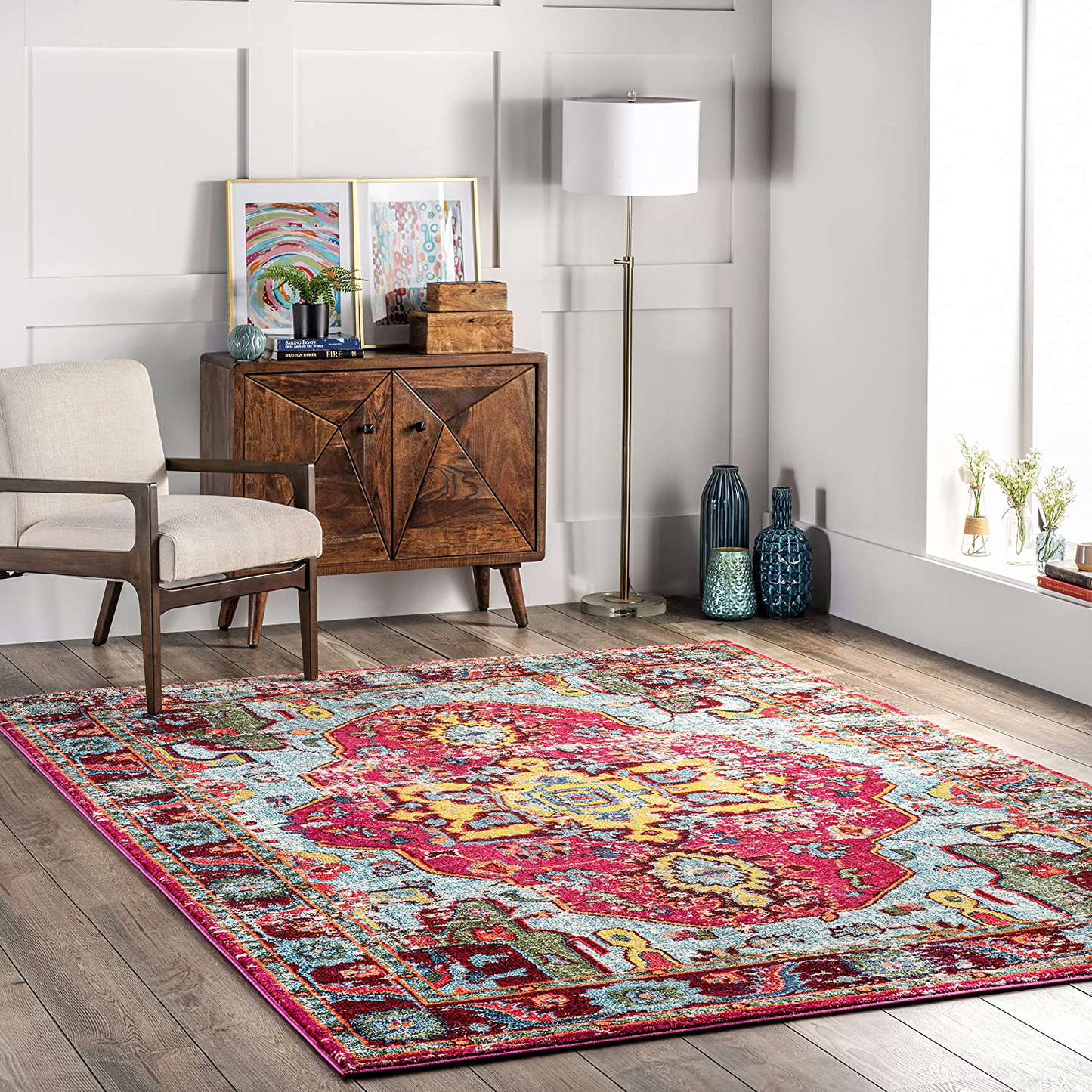 Skørter | nuLOOM Corbett Vintage Boho Accent Rug, 2' x 3', Multi