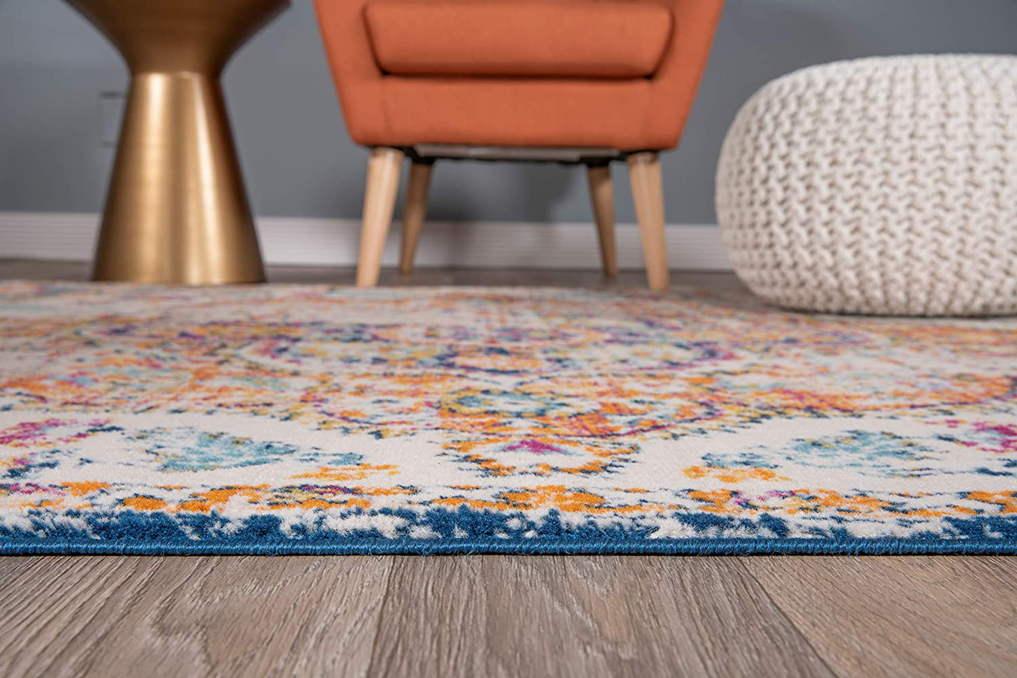 Skørter | Rugshop Vintage Distressed Bohemian Runner Carpet 2' x 7' Ivory