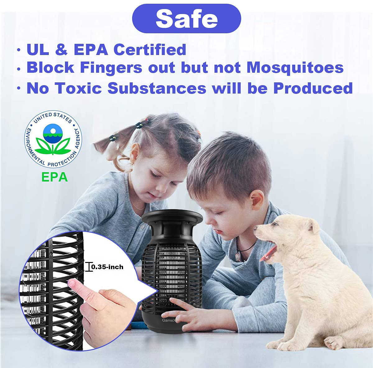Skørter | Bug Zapper Electric Mosquito Zapper Mosquito Killer Outdoor and Indoor Insect Fly Traps UV Insect Catch Insect Killer Mosquito Pest Attracting Trap for Home Patio Backyard Round