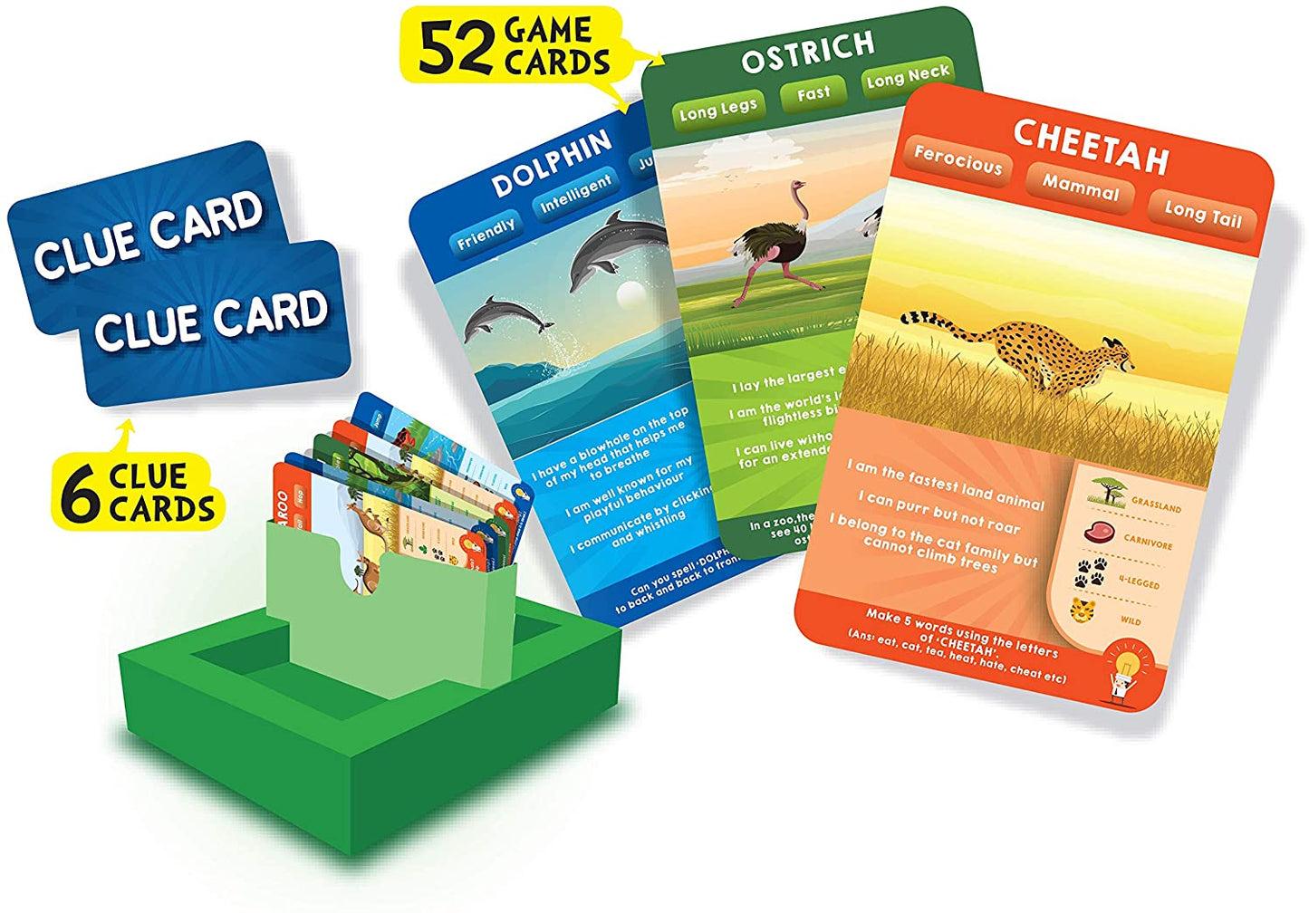 Skorter | Skillmatics Educational Game: Animal Planet - Guess in 10 (Ages 6-99) | Card Game of Smart Questions | General Knowledge for Kids, Adults and Families | Gifts for Boys and Girls