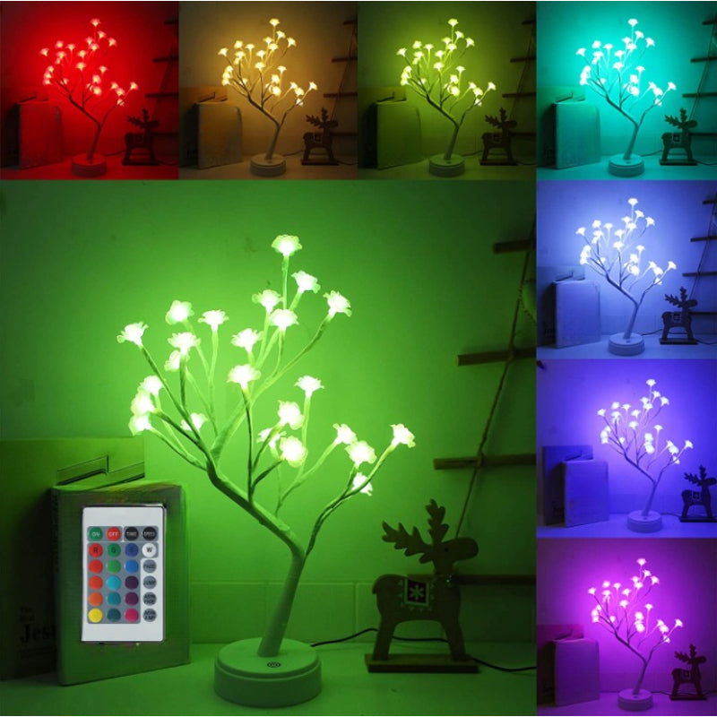 Skorter | Rosewood Night Lamp with Remote Control - 16 Colors Adjustable