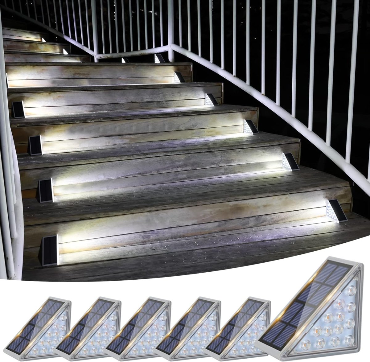 Skorter | Waterproof Solar LED Stair Lighting - Outdoor Lighting for Stairs, Paths, and Terraces