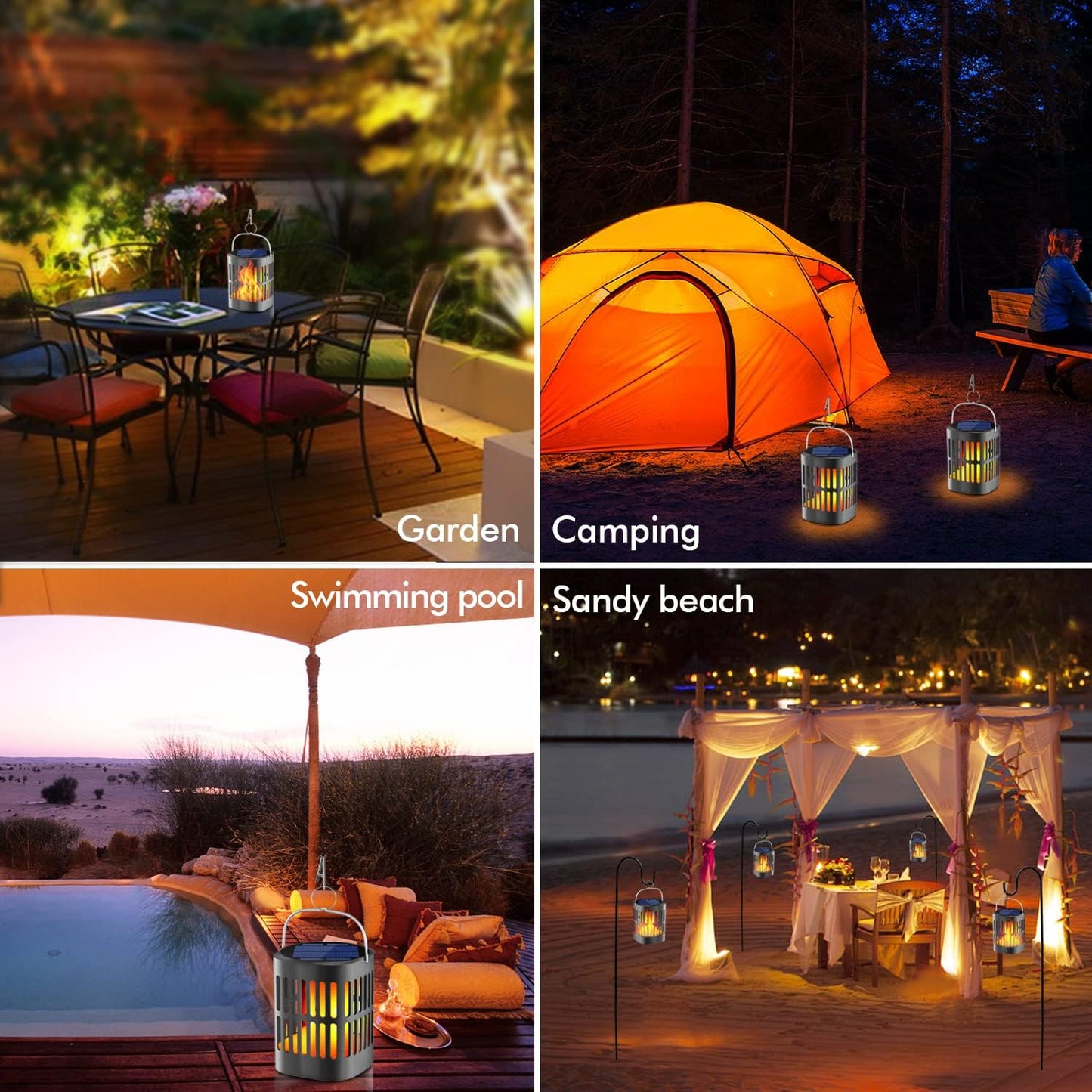 Skorter | Solar LED Flame Lantern – Decorative Outdoor Lighting for Garden and Terrace with Hanging Possibility