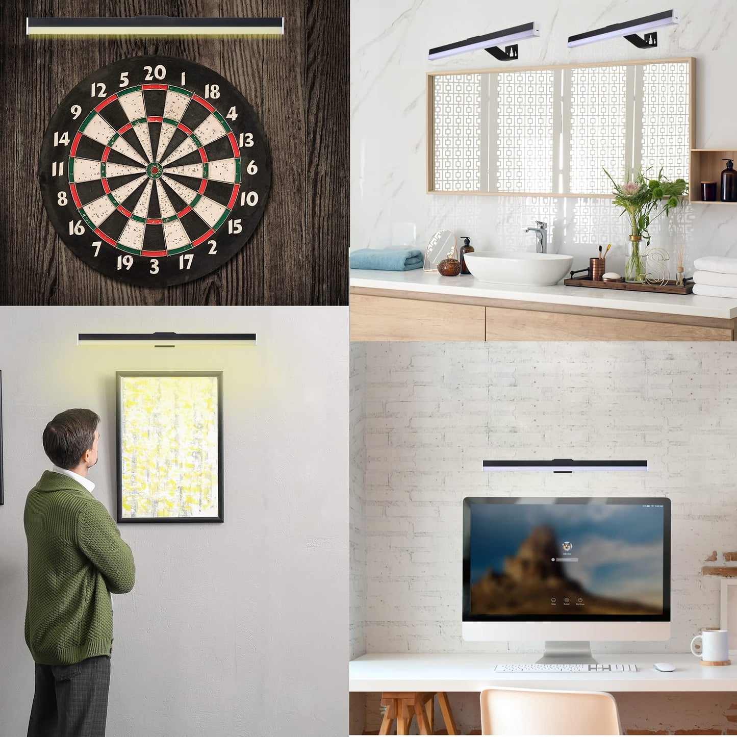 Skorter | Mioblue Rechargeable 22" Image light with remote control, dimmable 60Leds, wireless metal lamp