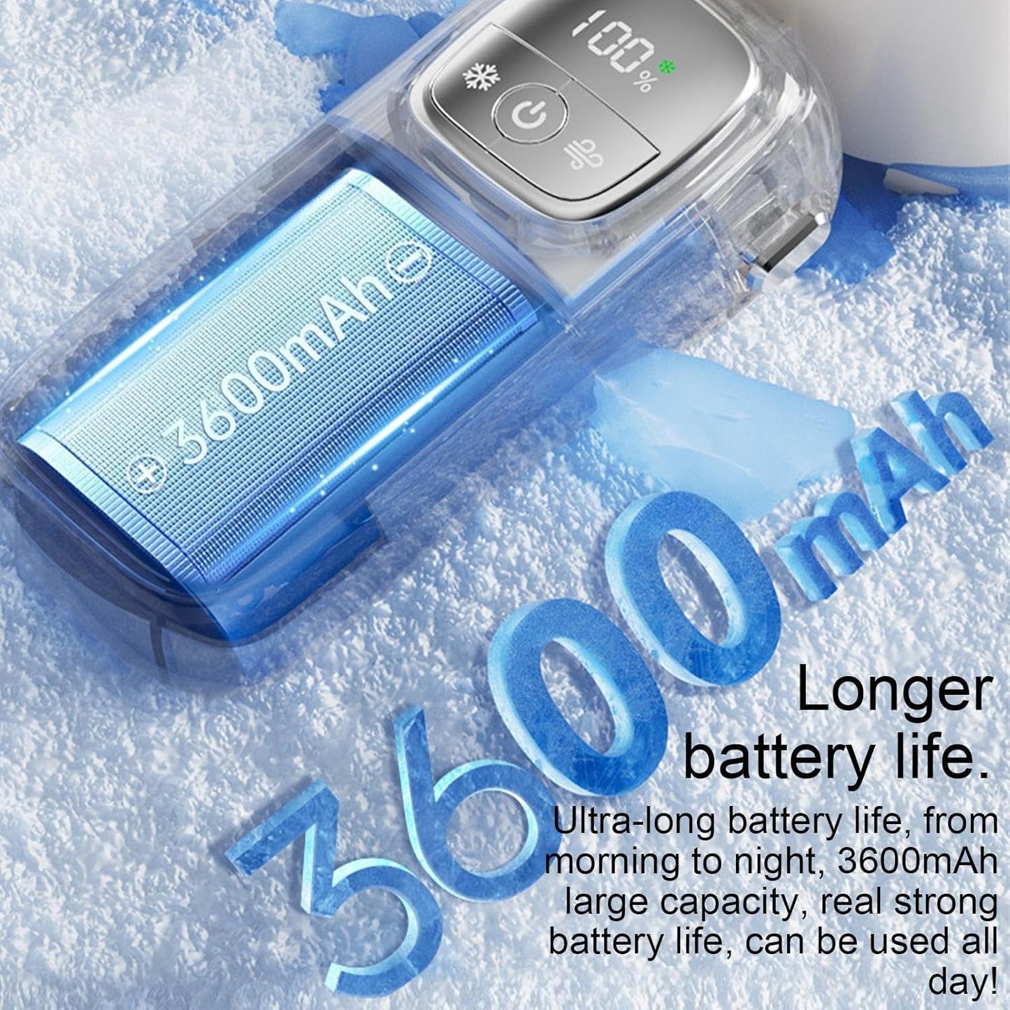 Skorter | Portable Foldable Handheld Fan with LED Display 100 Speeds