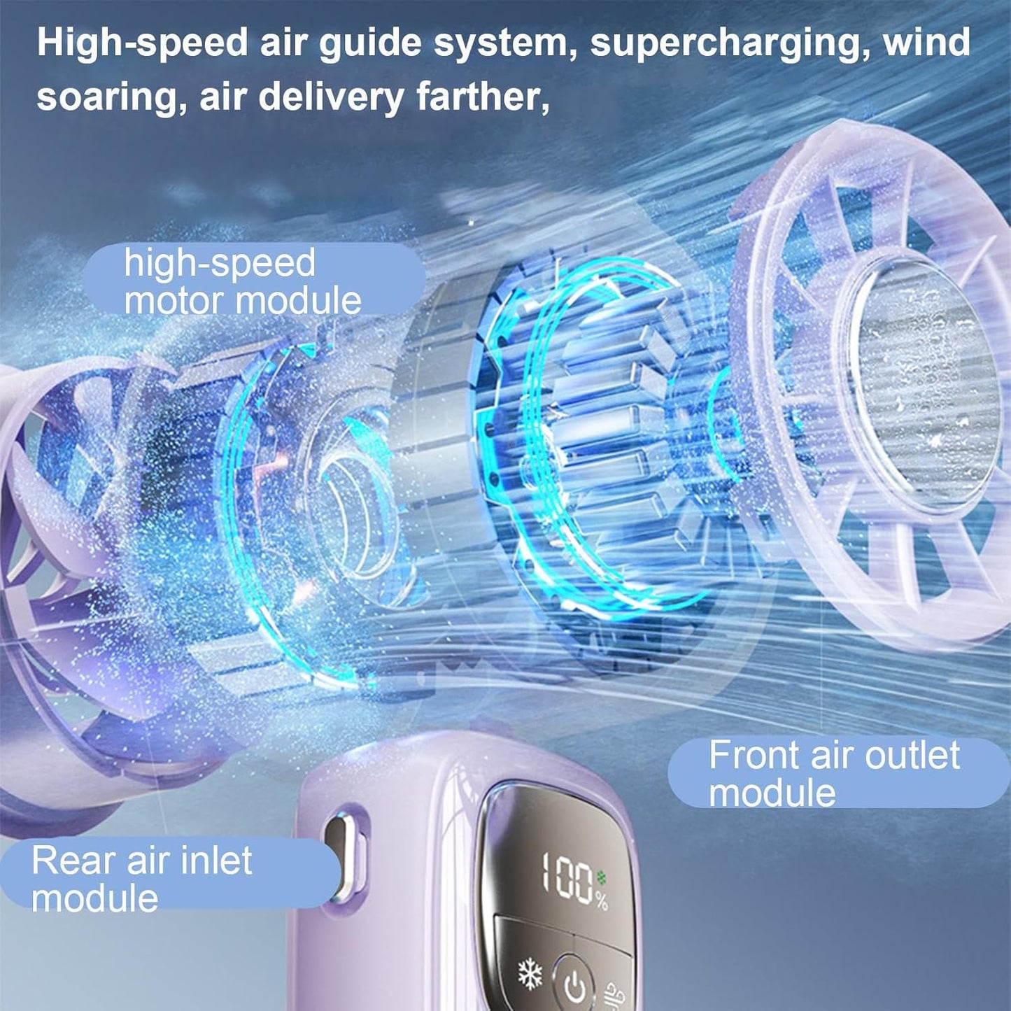 Skorter | Portable Foldable Handheld Fan with LED Display 100 Speeds