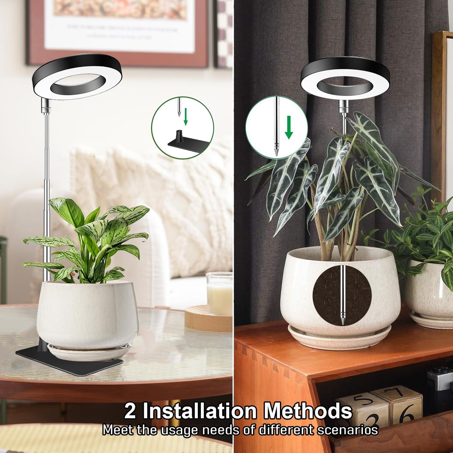Skorter | Ej'S Supercar LED grow light for indoor plants, full spectrum, timer, 3-pack, adjustable