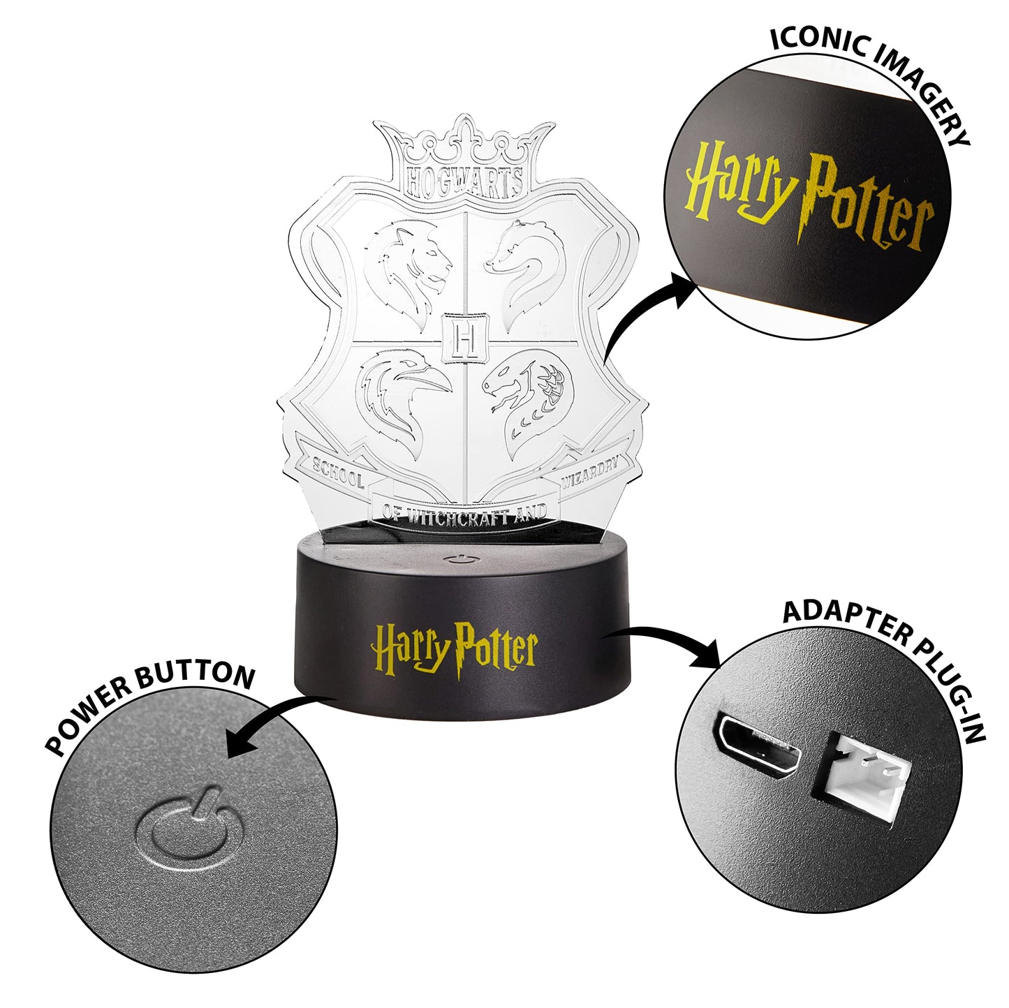 Skorter | Idea Nuova Harry Potter 3D Acrylic LED Illusion Lamp - Unique Home Decoration And Gift